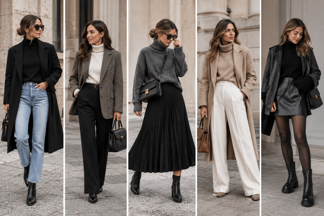 5 idées de tenues avec un pull col roulé
