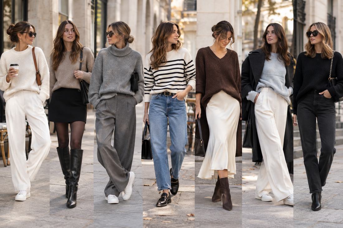 7 idées de looks avec un pull en maille femme