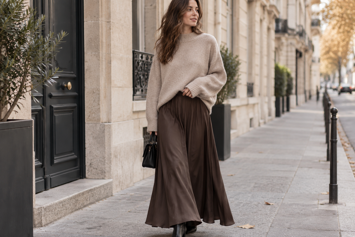 Quel pull porter avec une jupe longue ?