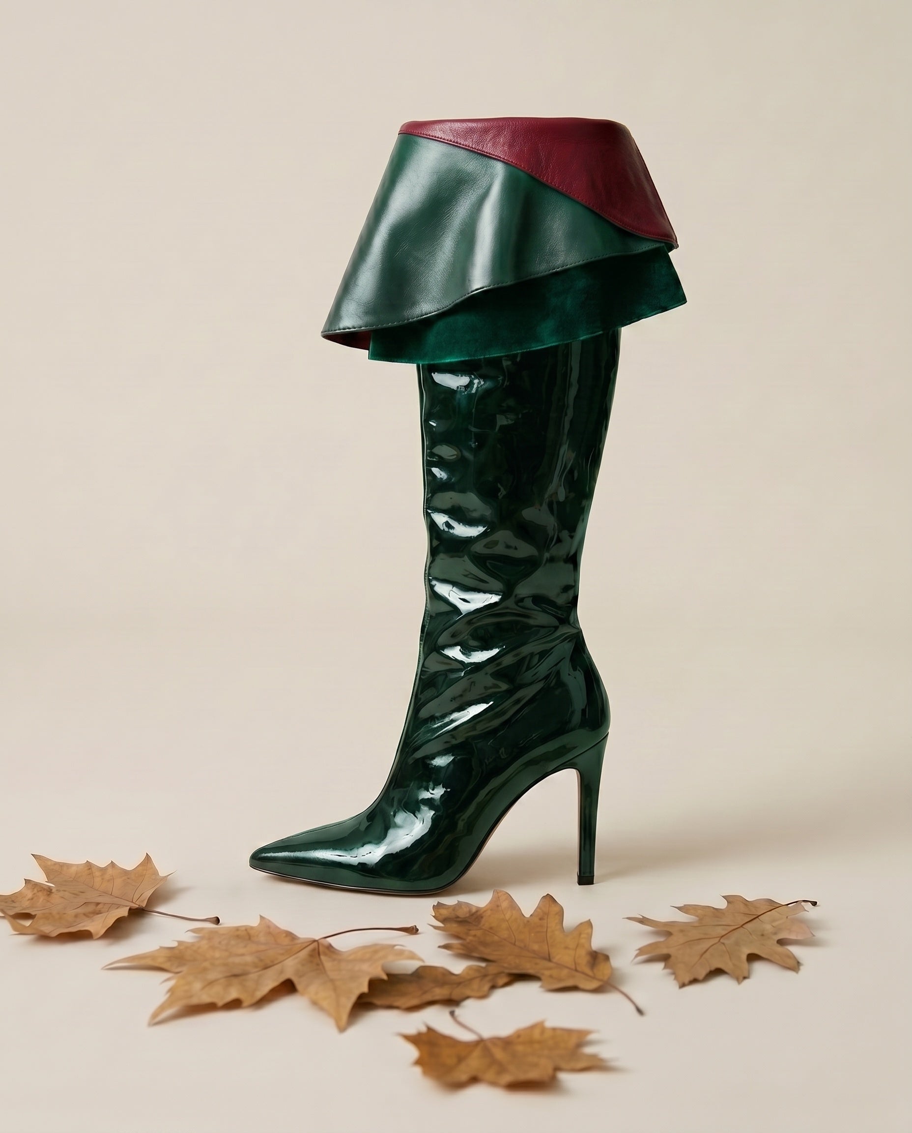 Bottes vernies avec col Apolline1