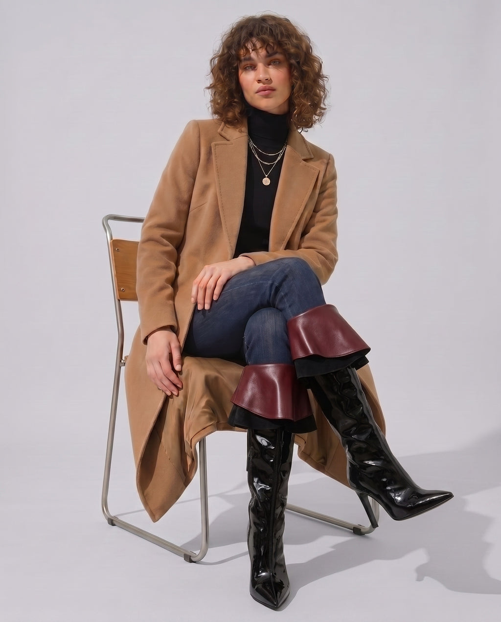 Bottes vernies avec col Apolline3