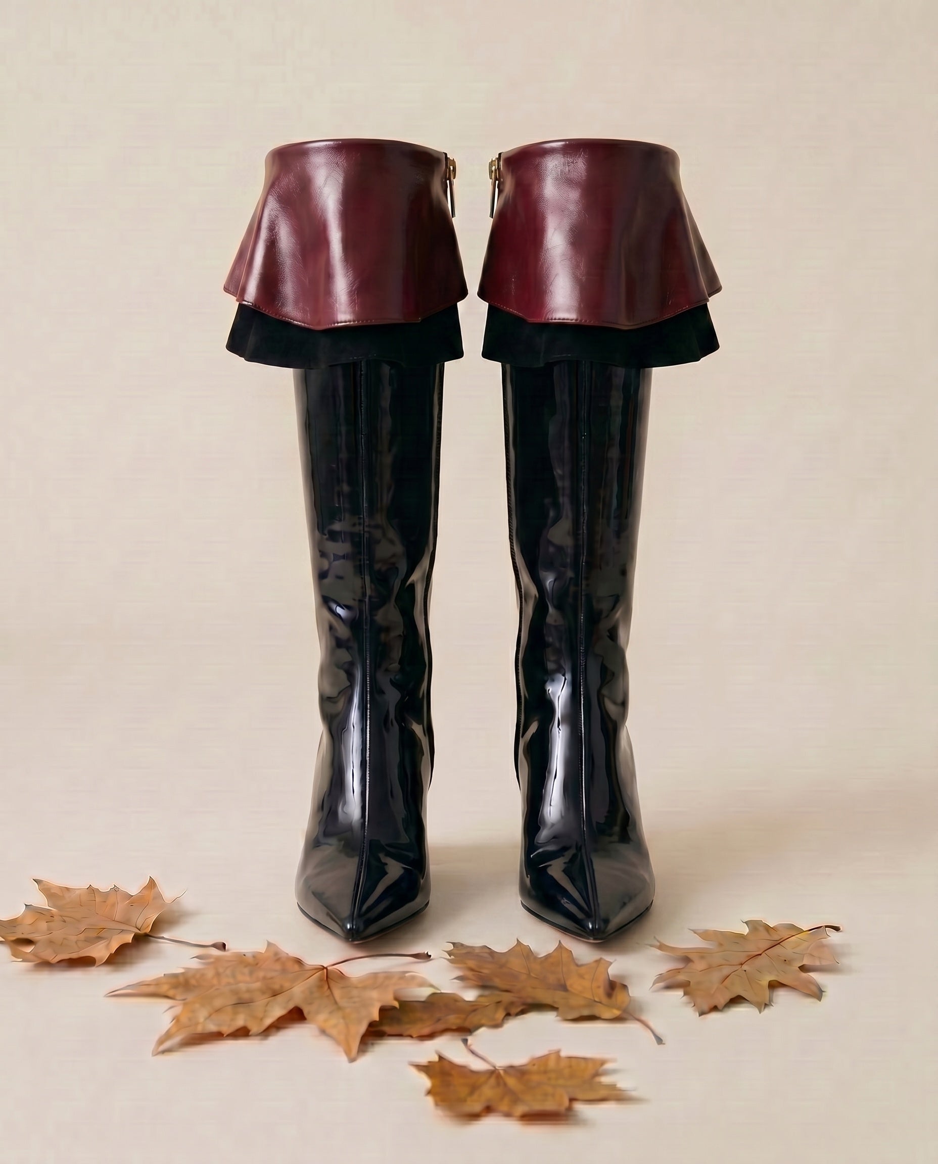 Bottes vernies avec col Apolline4