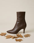 Bottines à talon en cuir Clara