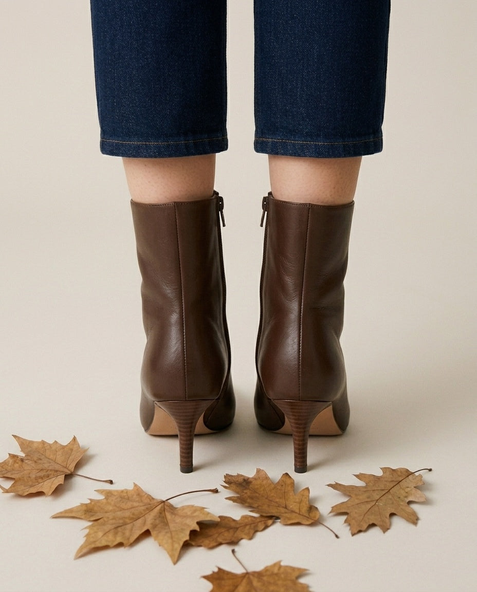 Bottines à talon en cuir Clara7
