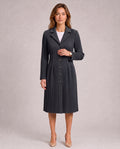 Manteau plissé cintré à boutons Célestine