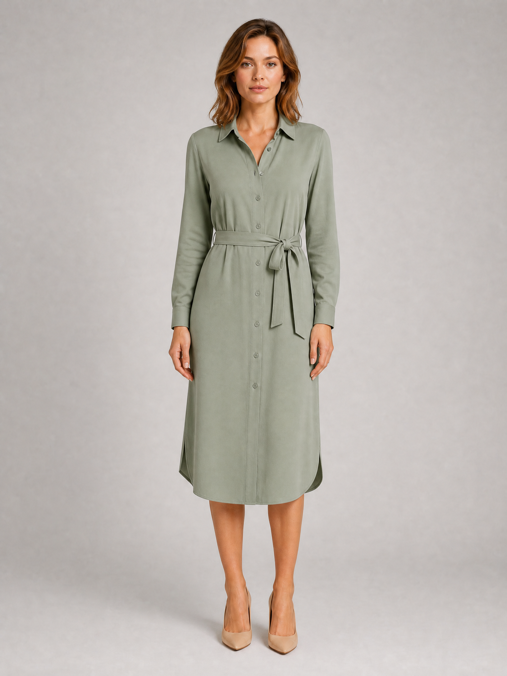 Robe chemise ceinturée Camille2