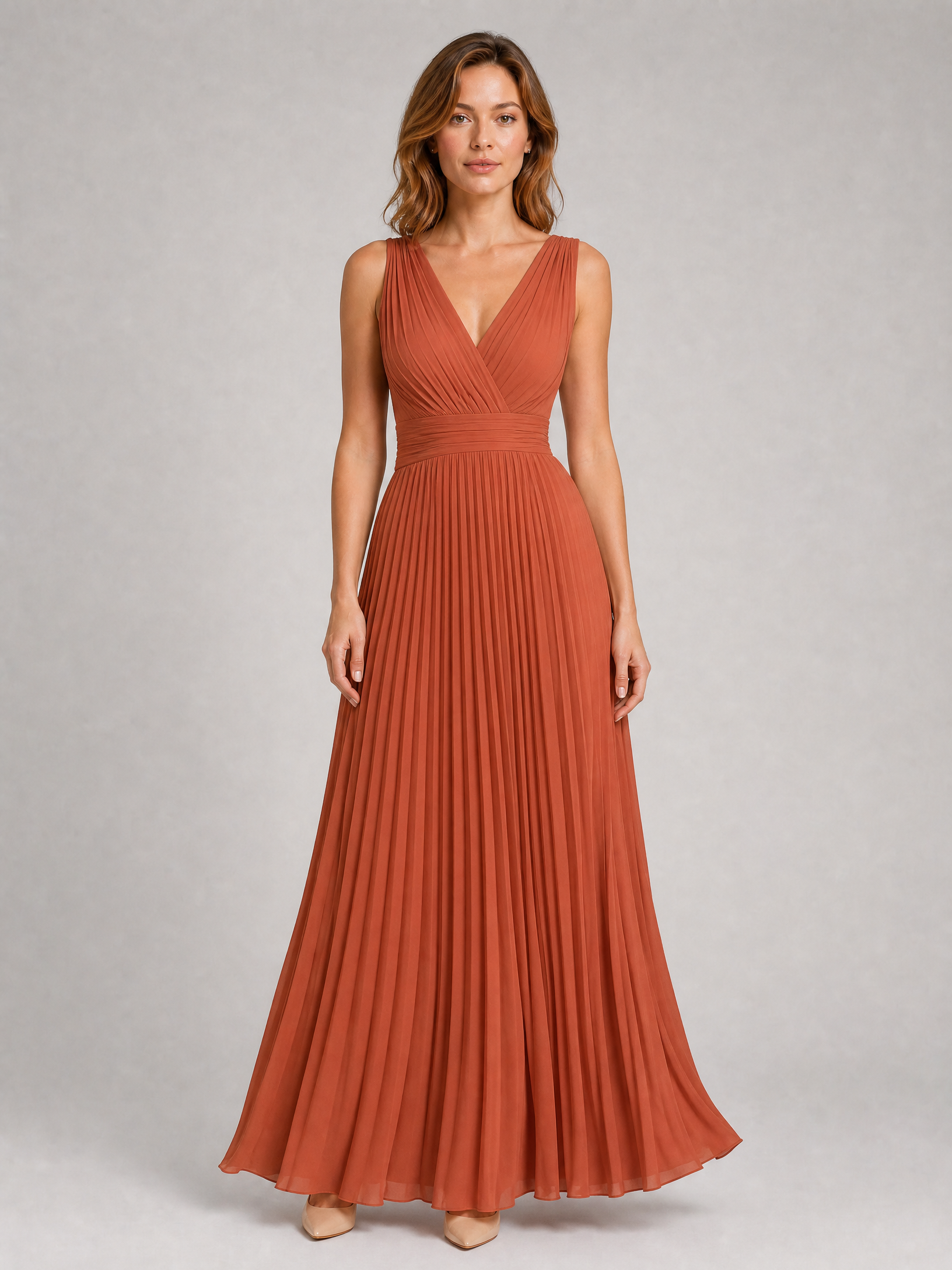 Robe longue plissée Margaux2