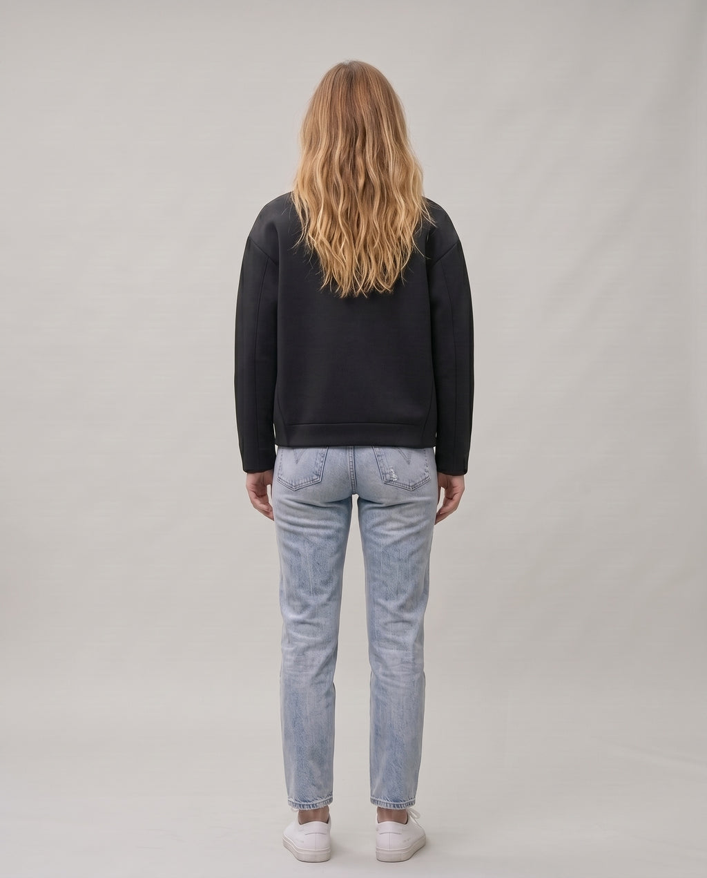 Veste en maille à col bomber Clara1